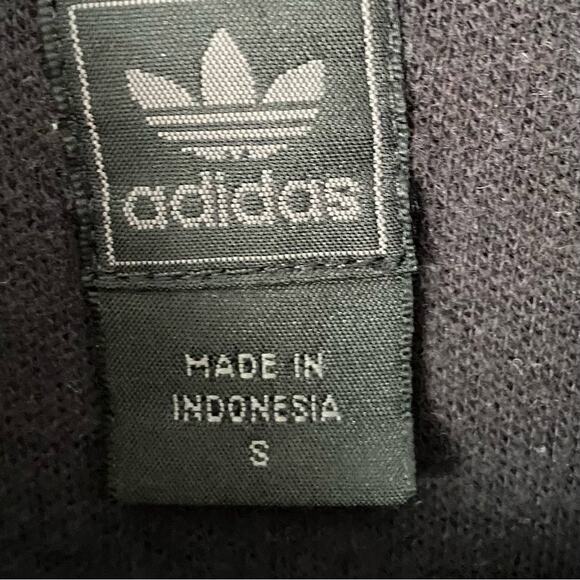 Vintage 90s RARE Adidas Black Zipper Mini Dress Yellow stripe size small - Picture 7 of 7